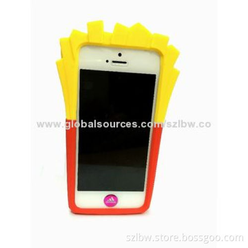 2014 McDonald's Fries Case Moschino Chips Design Soft Rubber Silicone Cellphone Cases for iPhone 5S